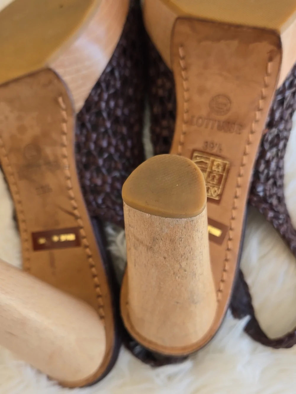 L'Ottuse Handmade Chocolate Braided Leather Platform 4